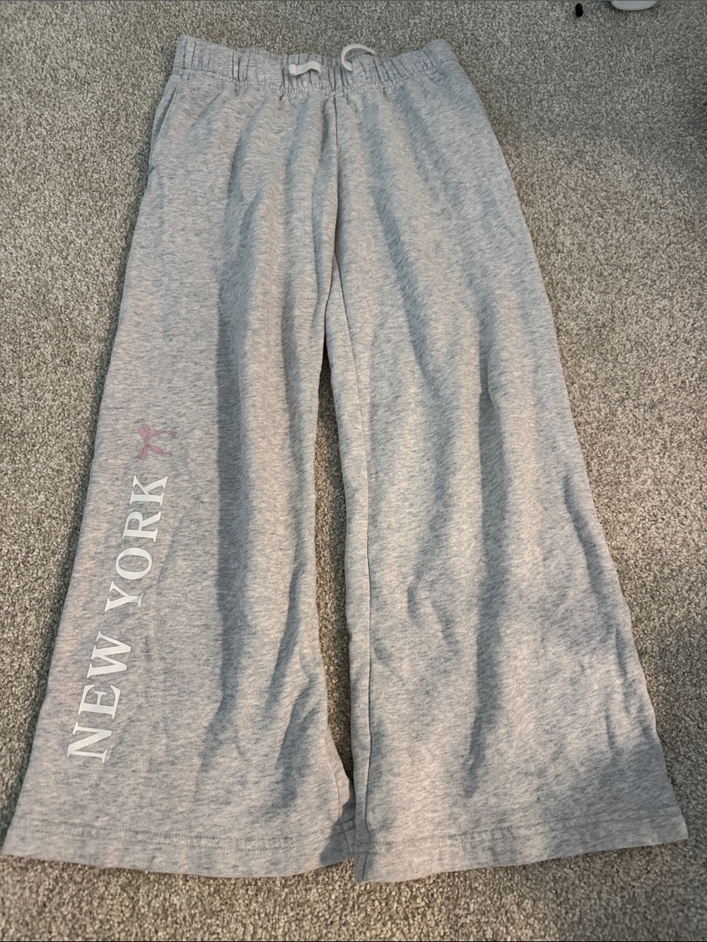 abercrombie kids Gray New York Logo Sweatpants